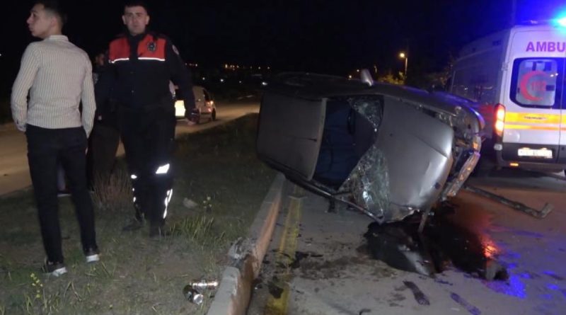 Takla atan otomobil sürücüsü alkollü ve ehliyetsiz çıktı: Binlerce lira ceza yedi