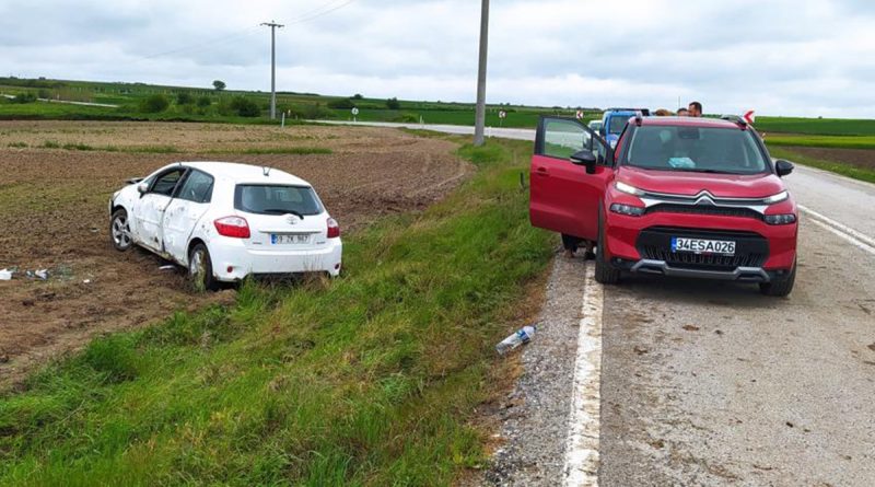 Tekirdağ'da otomobil takla attı: 4 yaralı