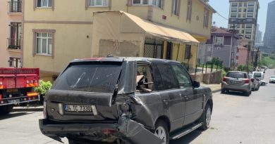 Ümraniye'de lüks cipin bina boşluğuna düştüğü anlar kamerada