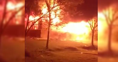 Van Gölü sahilindeki çay bahçesi alev alev yandı