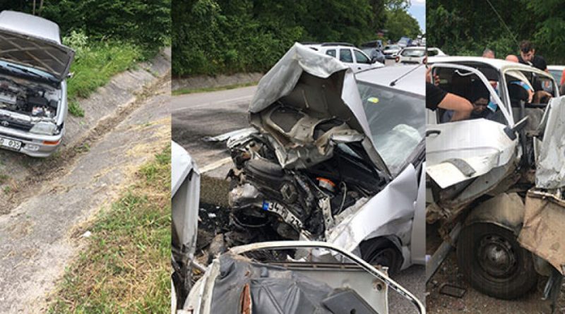 3 otomobil çarpıştı, sıkışan yaralıları itfaiye ekipleri çıkardı