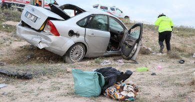 Aksaray'da otomobil takla attı: 1 ölü, 6 yaralı
