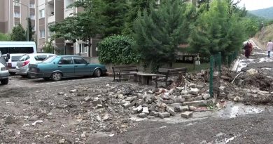 Amasya'da sel ve hortum