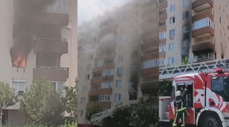 Antalya’da 11 katlı apartmanda yangın