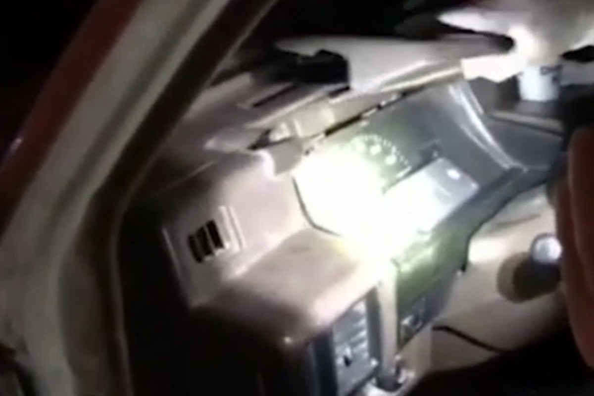 Aracın gösterge panelinde sıvı bonzai çıktı