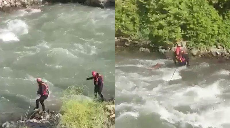 Arkadaşını kurtarmak isterken çayda akıntıya kapılan sağlık çalışanını arama çalışmaları sürüyor