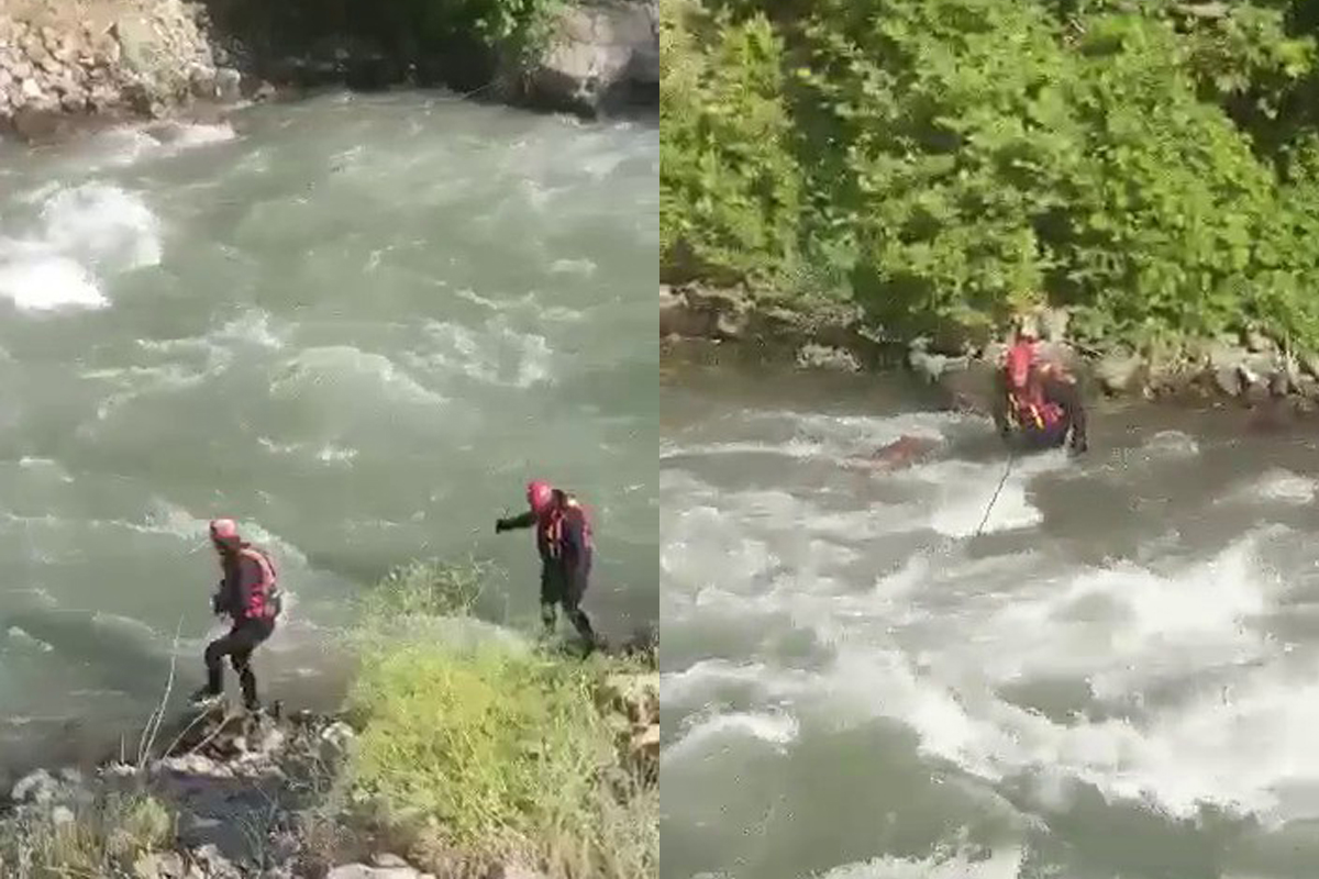 Arkadaşını kurtarmak isterken çayda akıntıya kapılan sağlık çalışanını arama çalışmaları sürüyor