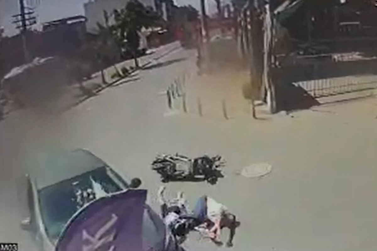 Baba ve oğlu ölümden kıl payı kurtuldu