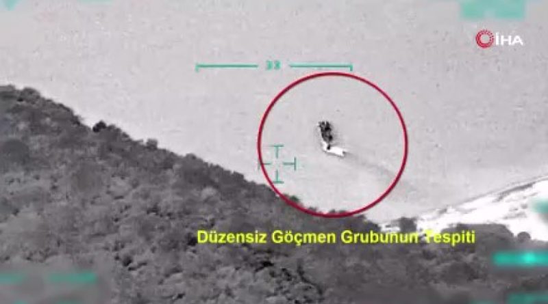 Bakan Soylu, kaçak göçmenlerin İHA ile tespit edilme anlarını paylaştı