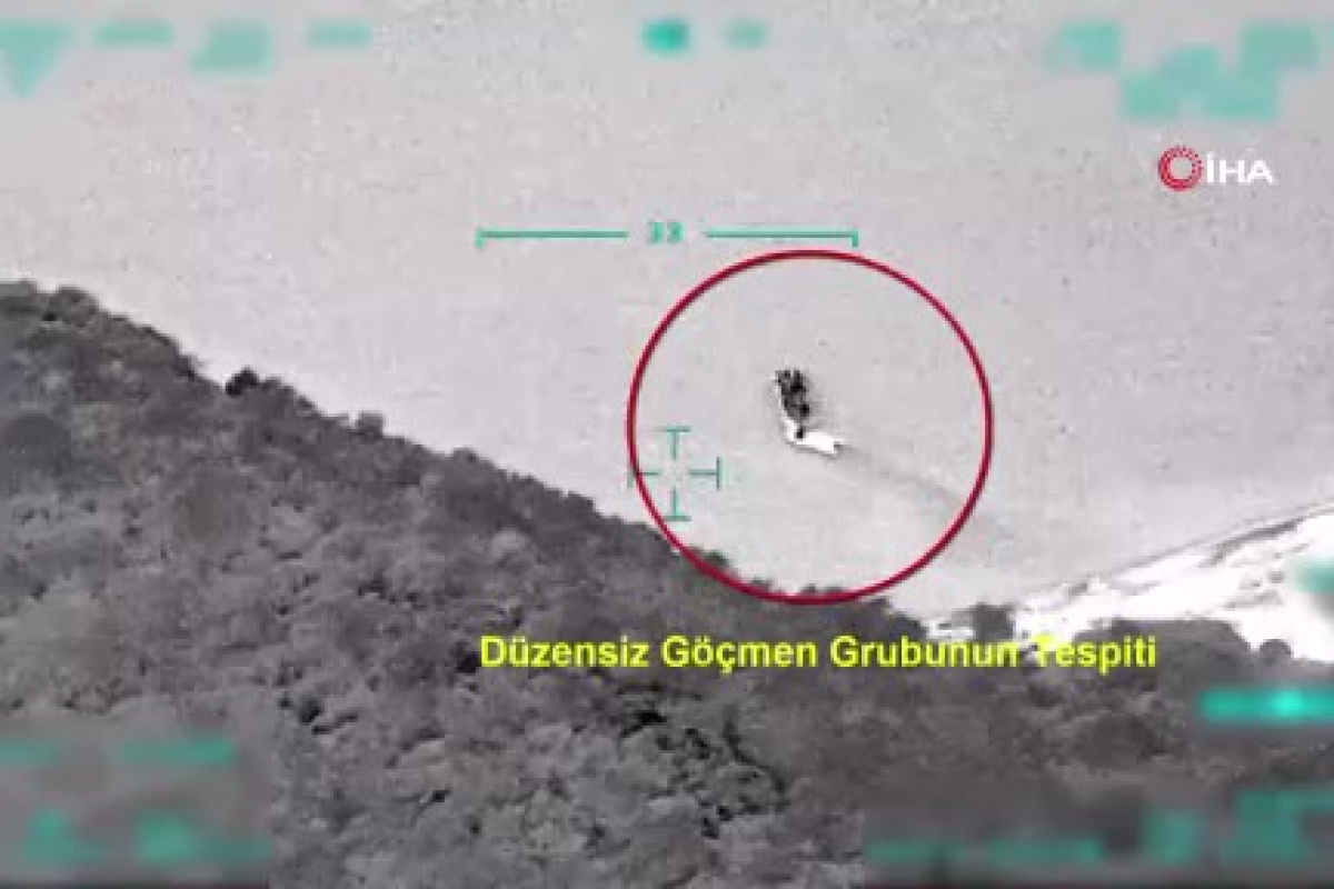 Bakan Soylu, kaçak göçmenlerin İHA ile tespit edilme anlarını paylaştı