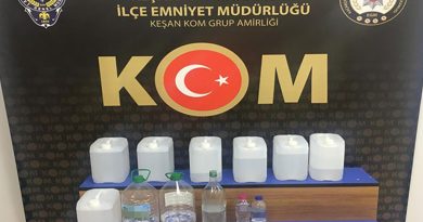 Baskında litrelerce etil alkol ele geçirildi