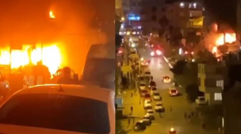 Beylikdüzü’nde korkutan yangın: Alevler gökyüzünü aydınlattı