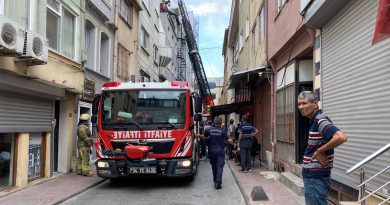 Beyoğlu’nda 5 katlı hotelin çatısı alev alev yandı