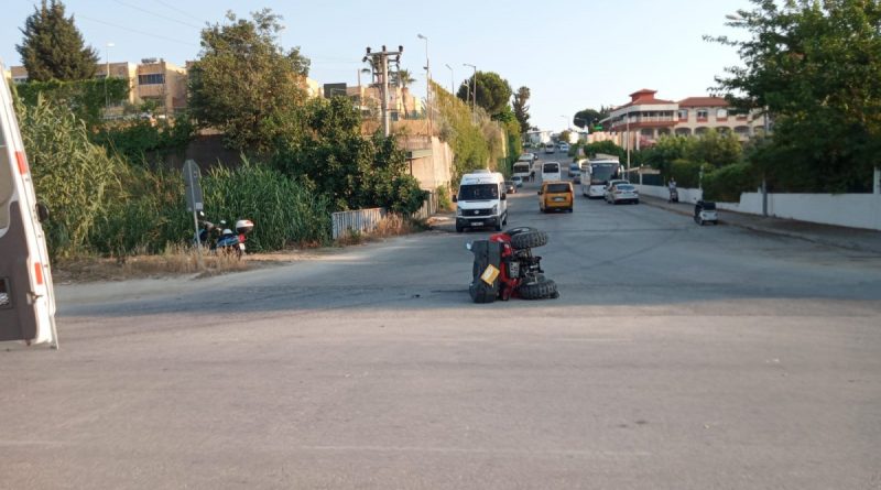 Bindikleri ATV’de birbirleri ile çarpışan Alman turistler yaralandı