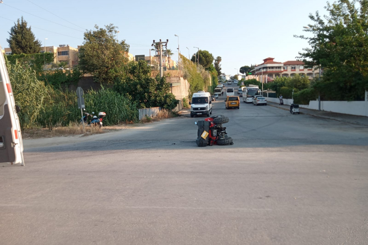 Bindikleri ATV’de birbirleri ile çarpışan Alman turistler yaralandı