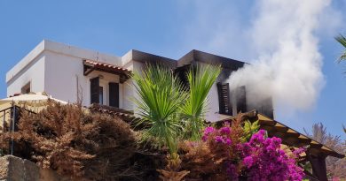 Bodrum’daki villada yangın paniği