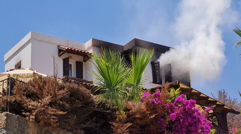 Bodrum’daki villada yangın paniği