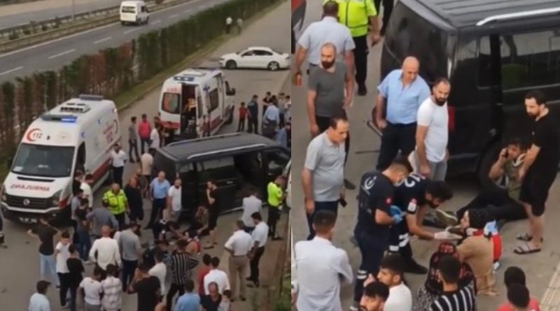 Bursa’da panelvan araçlar birbirine çarptı : Ortalık savaş alanına döndü