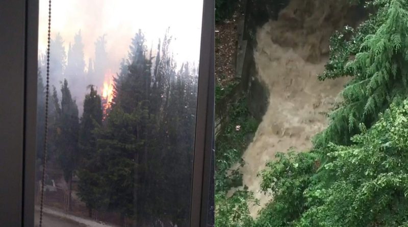 Bursa’da yıldırım düştü, bir evin çatısı kullanılamaz hale geldi