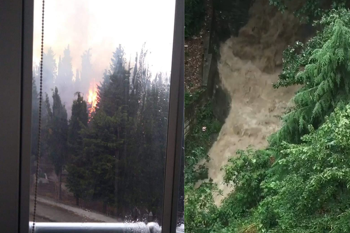 Bursa’da yıldırım düştü, bir evin çatısı kullanılamaz hale geldi