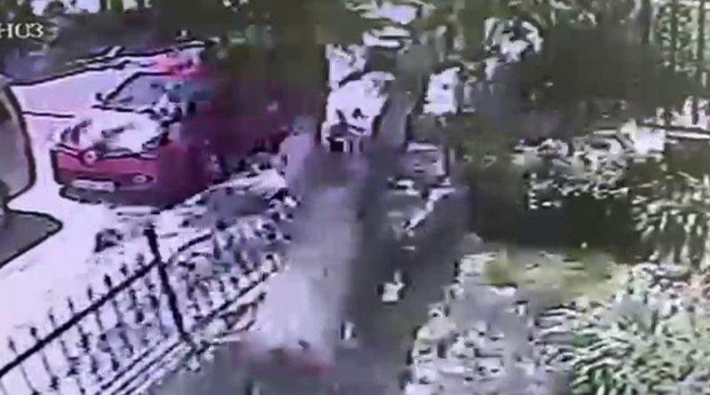 Büyükçekmece’de ağacın araç üstüne devrilme anı kamerada