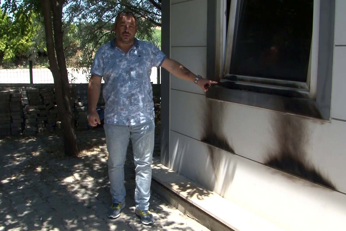 Büyükçekmece’de emlak ofisini kundaklamaya çalıştı