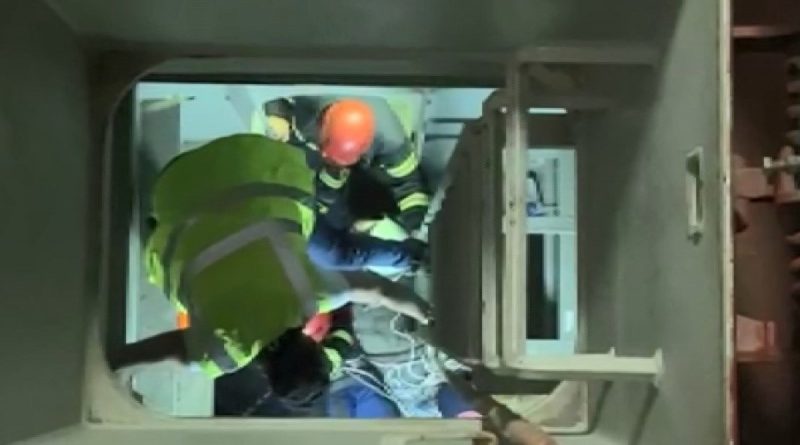 Çalıştığı gemide 5 metre yükseklikten düştü, böyle kurtarıldı