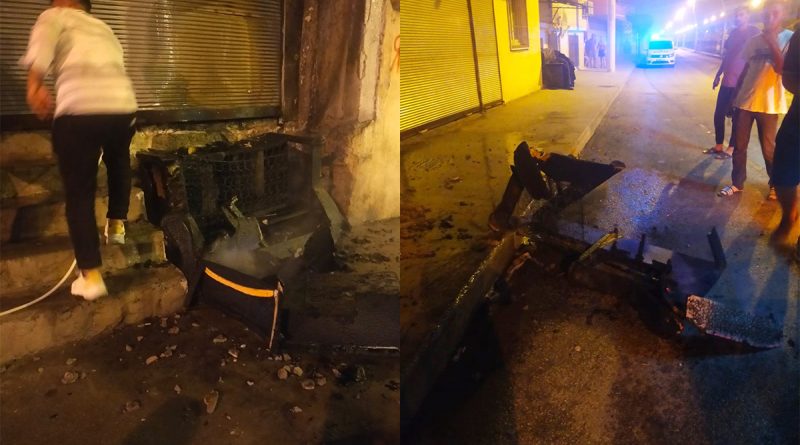 Çekyat alev aldı, iş yerinde hasara yol açtı