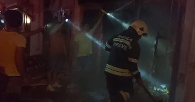 Datça'da zincir market şubesinde yangın!