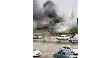 Demir çelik haddehanesinde korkutan yangın