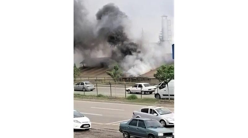 Demir çelik haddehanesinde korkutan yangın