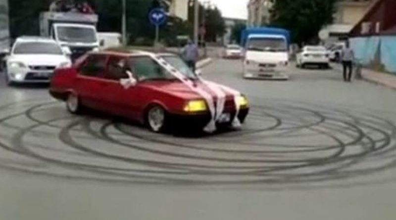 Düğünde drift pahalıya mal oldu