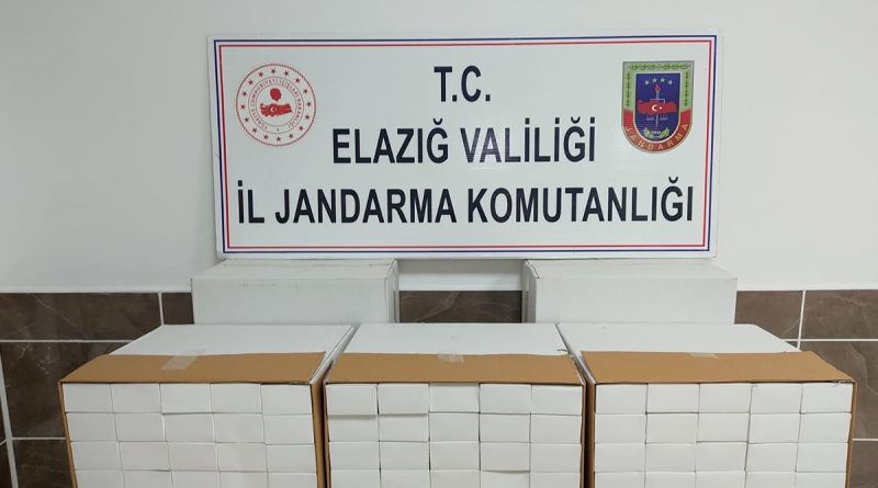 Elazığ’da 50 bin adet gümrük kaçağı makaron ele geçirdi