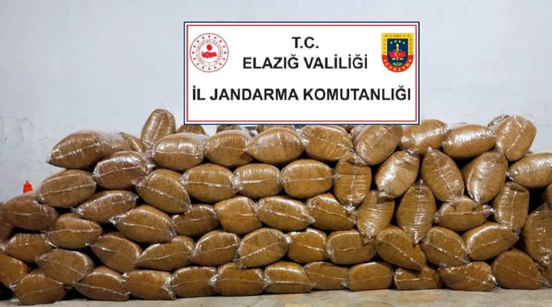 Elazığ’da 775 kilogram kaçak kıyılmış tütün ele geçirildi