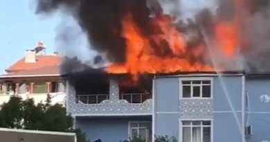 Elektrik tesisatından çıkan yangın binayı sardı, ev sahibi yaralandı