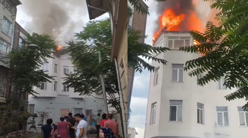 Fatih’te apart olarak kullanılan binada korkutan yangın