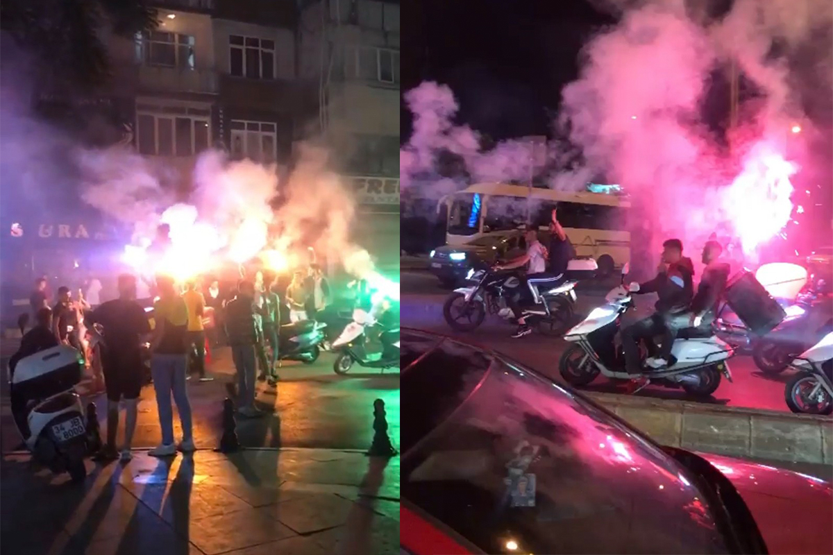 Fatih’te asker uğurlamasında yolu kapatıp eğlence yaptılar