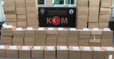 Hatay’da 1 milyon 460 bin adet kaçak makaron yakalandı