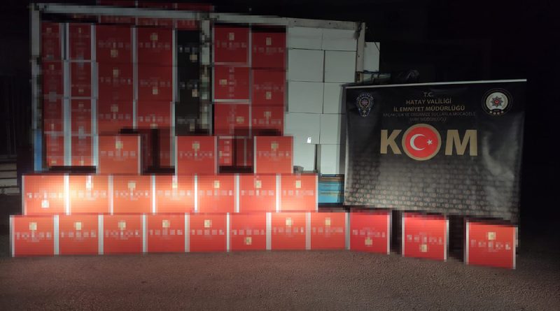 Hatay'da 2 milyon 350 bin kaçak makaron ele geçirildi