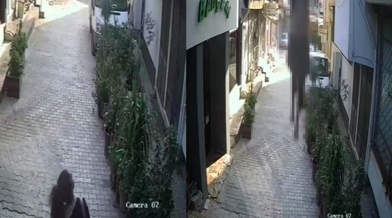 Hatay’da ölü bulunan kadının düştüğü anlar kamerada