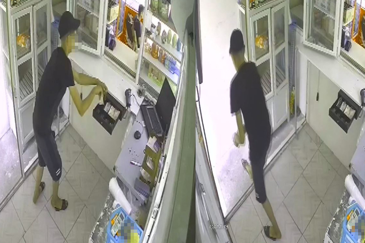 Hırsız, ihtiyacı kadarını alıp ortadan kayboldu