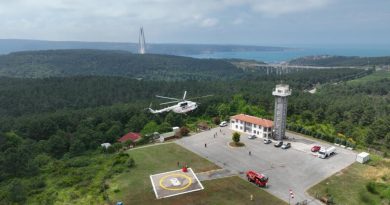 İstanbul’da helikopter destekli nefes kesen yangın söndürme tatbikatı