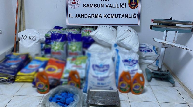 Jandarmadan sahte deterjan imalathanesine baskın