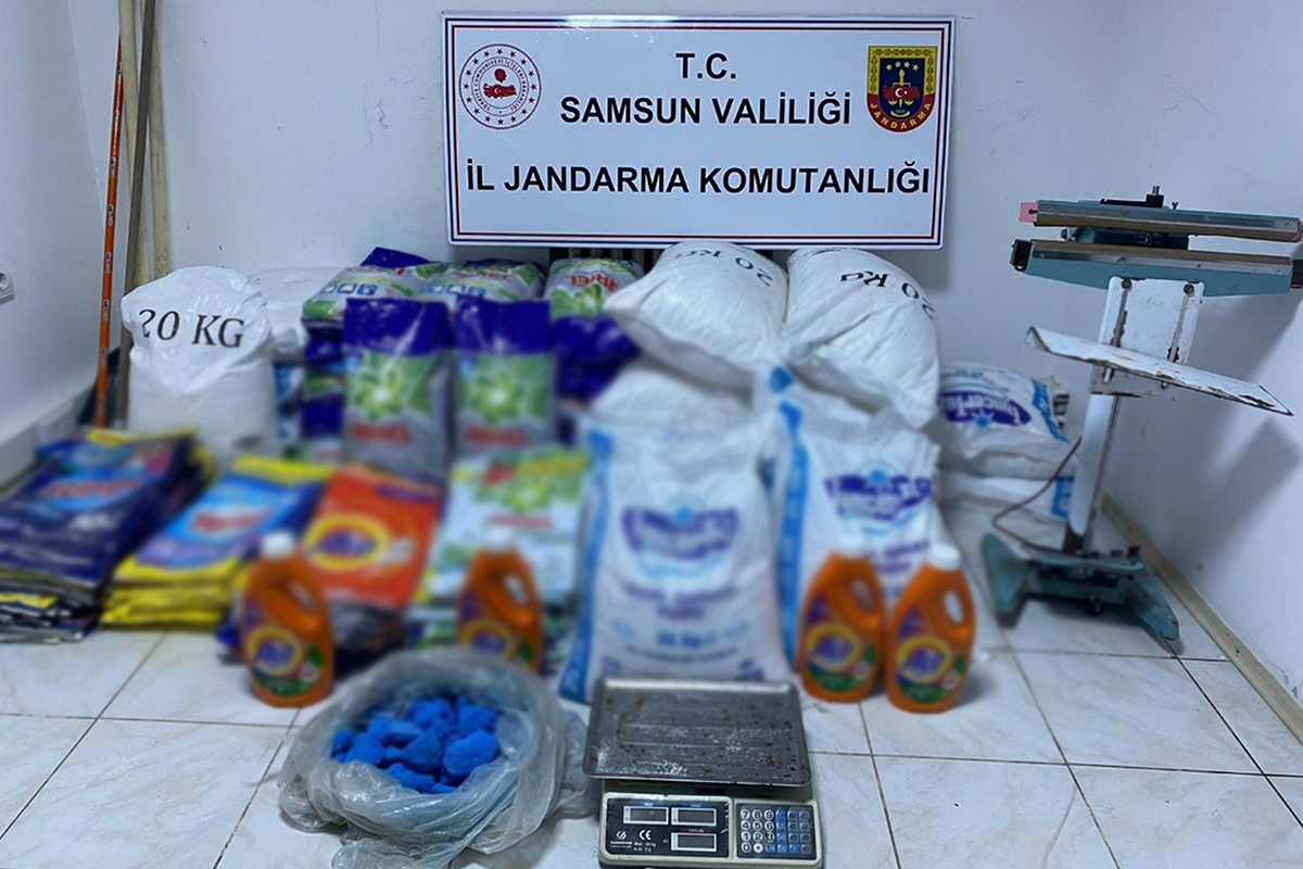 Jandarmadan sahte deterjan imalathanesine baskın