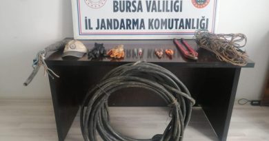 Kablo hırsızları suç üstü yakalandı