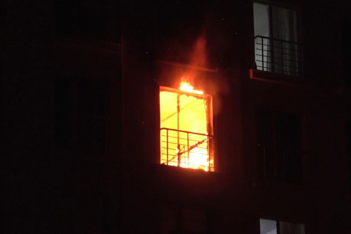 Kırıkkale'de korkutan yangın: Mahsur kalan vatandaş camdan atladı