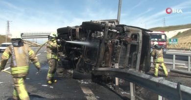 Kuzey Marmara otoyolunda kaza: Sürücü yanarak hayatını kaybetti