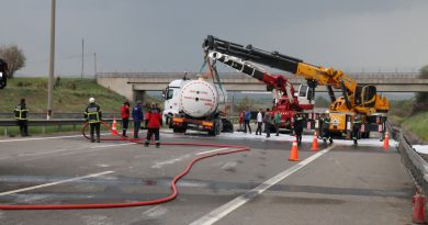 LPG yüklü tankerin devrildiği TEM Otoyolu 4,5 saat sonra trafiğe açıldı