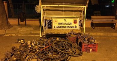 Manisa’da sıvı gübre ve kablo çalan 5 şüpheli yakalandı