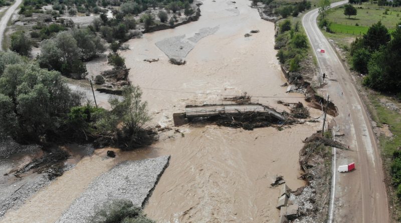 Mengen’de selin yıkıcı etkisi havadan görüntülendi